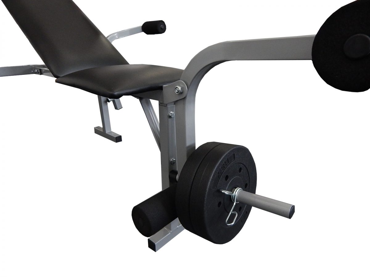 BANCO PECHO + BARRA 1,2MTS + 35KG DISCOS ATHLETIC - Imagen 4