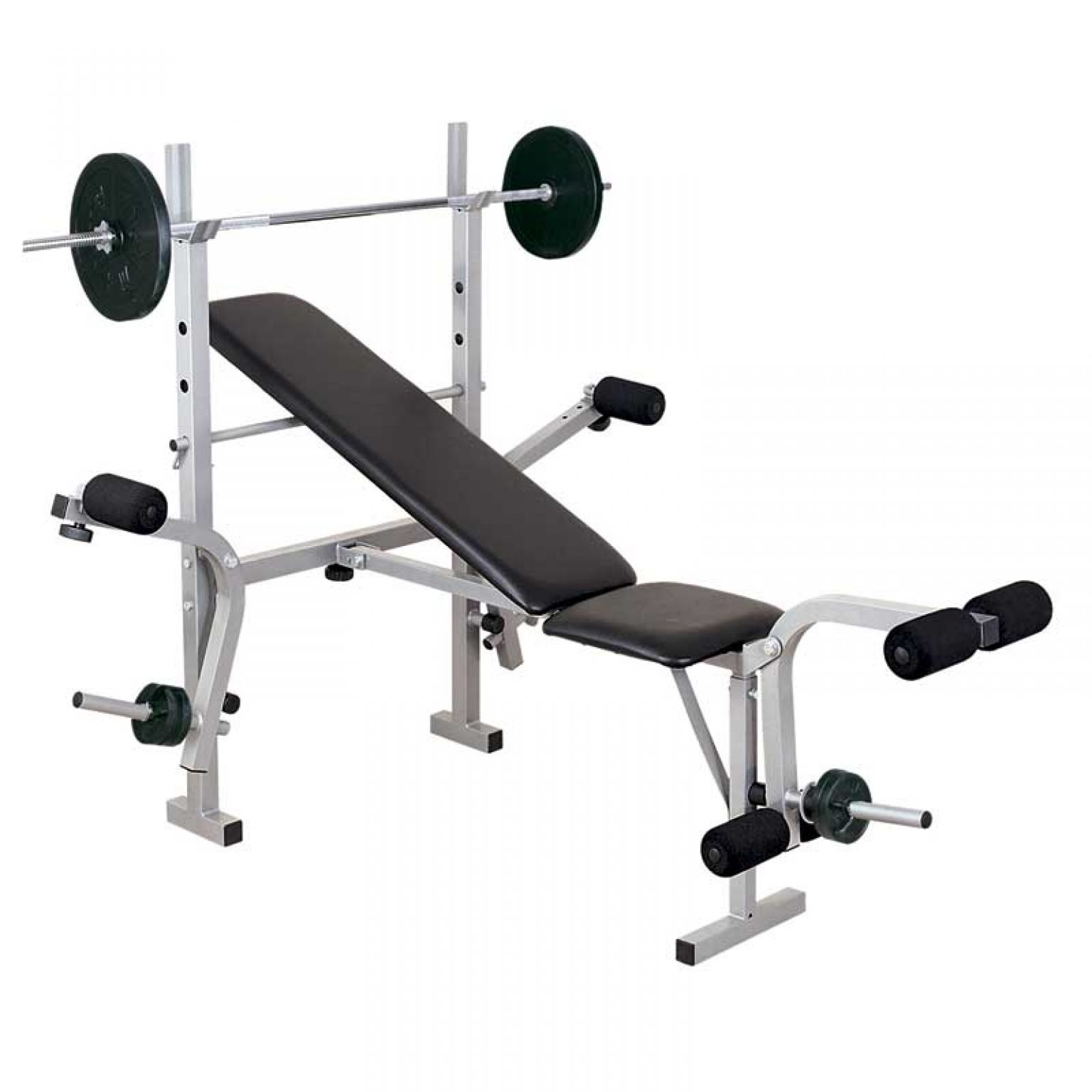 BANCO PECHO + BARRA 1,2MTS + 35KG DISCOS ATHLETIC - Imagen 2