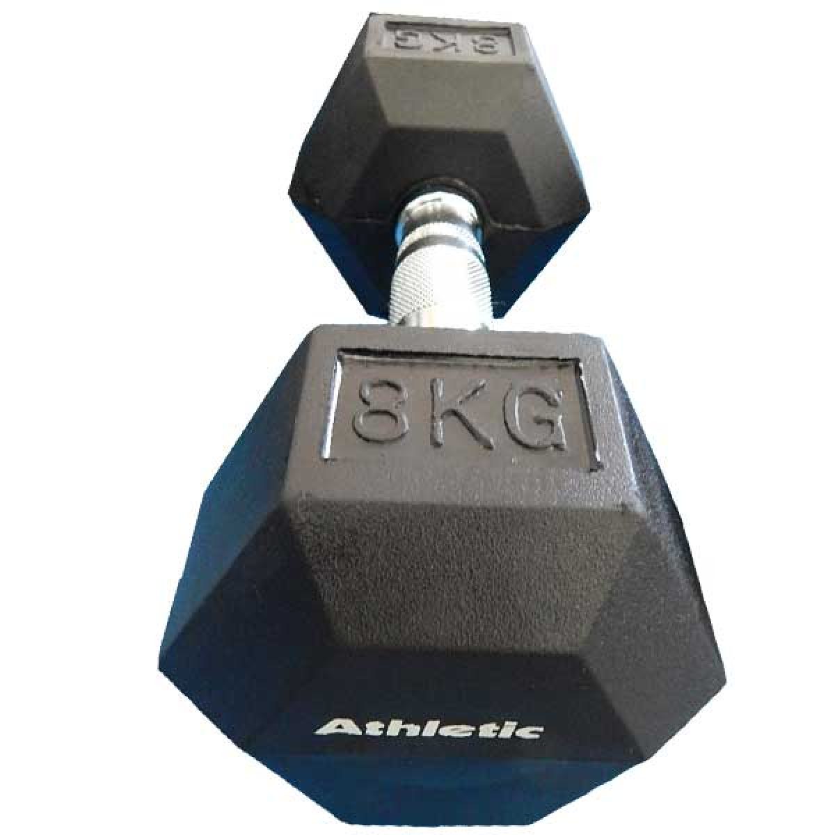 MANCUERNA HEXAGONAL GOMA 8KG ATHLETIC - Imagen 2