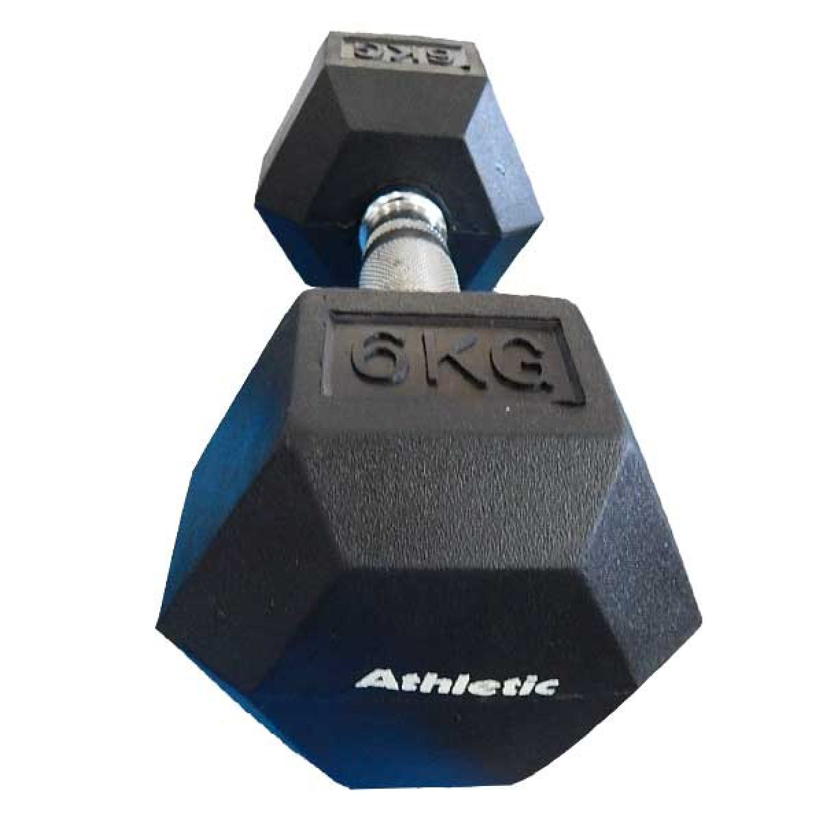 MANCUERNA HEXAGONAL GOMA 6KG ATHLETIC - Imagen 2