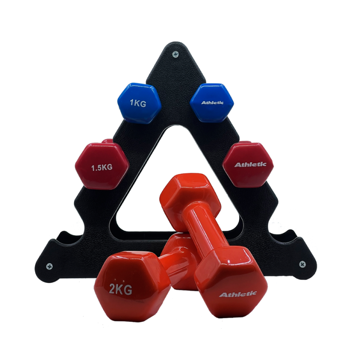 Set Mancuernas Vinilo Con Soporte 9kg Supergym - Imagen 3