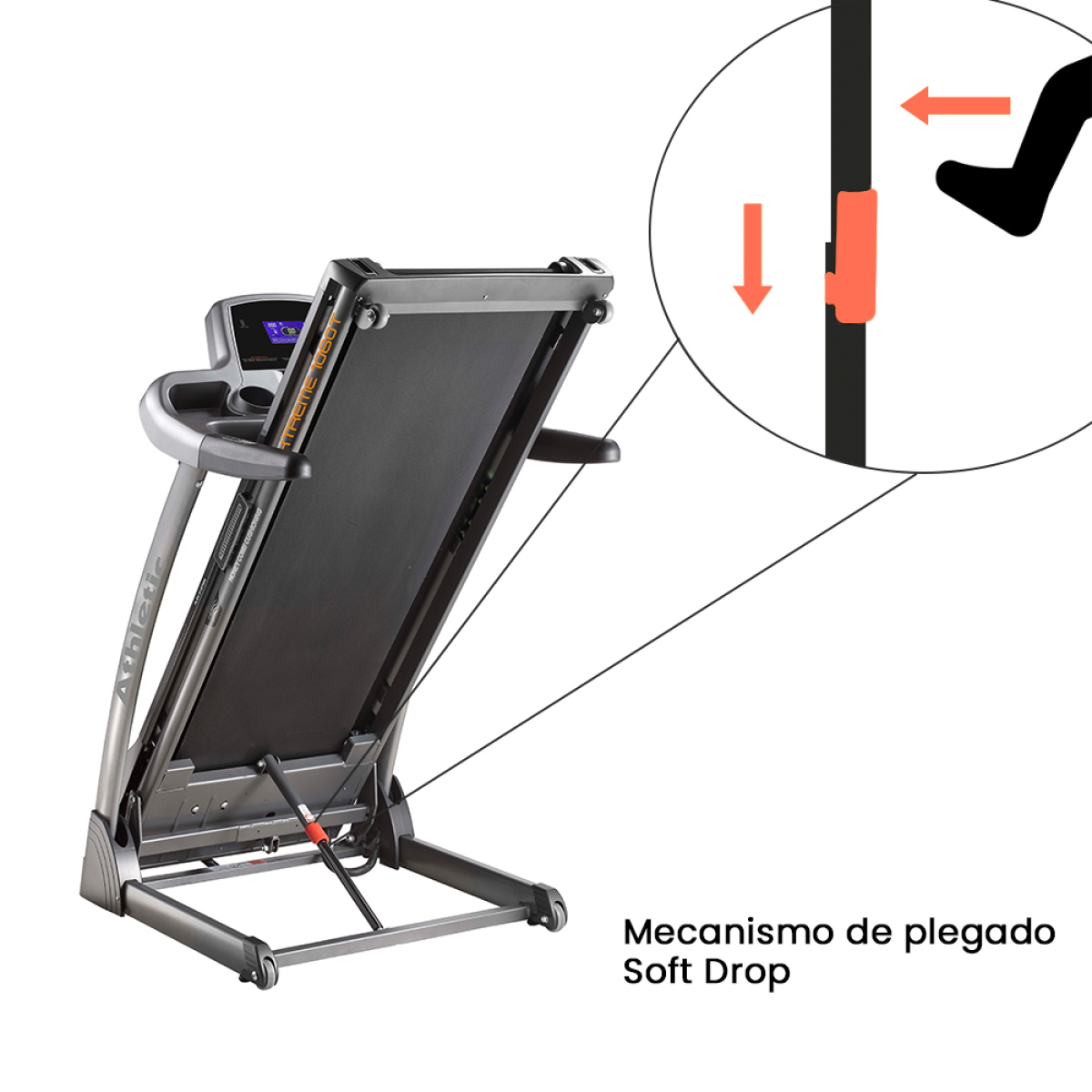 Caminadora Eléctrica Plegable Extreme 1060t Athletic - Imagen 4