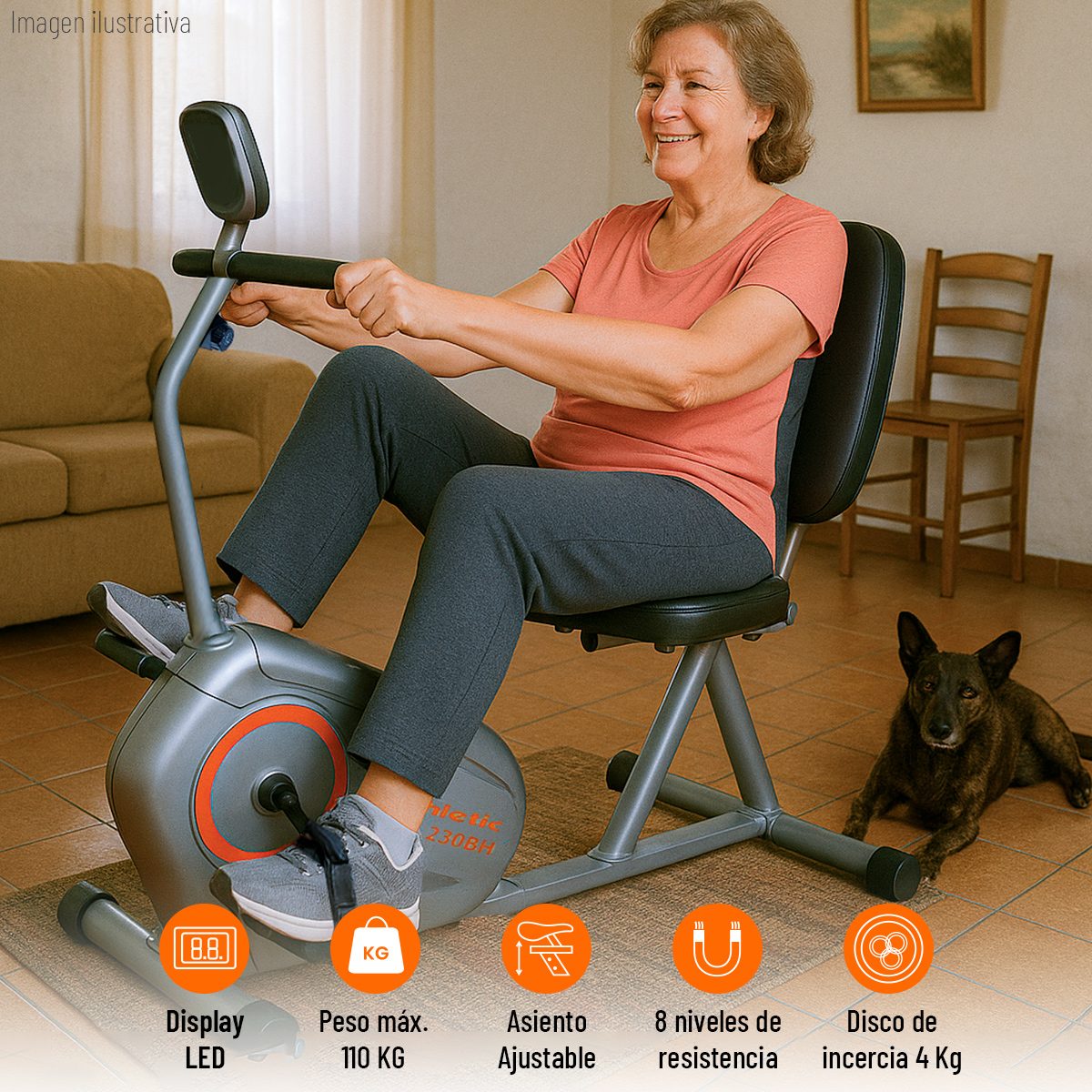 BICICLETA ERGOMÉTRICA HORIZONTAL ATHLETIC 230BH
